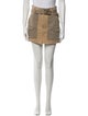 FRAME Raw-Edge Trim Mini Skirt