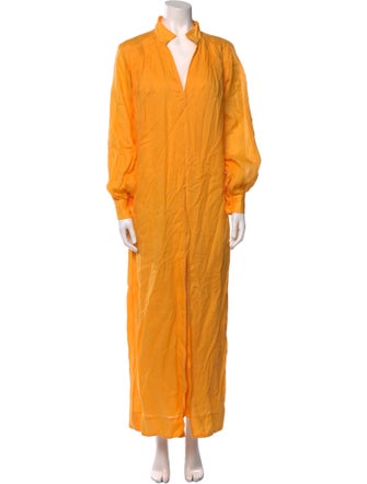 FRAME V-Neck Long Dress