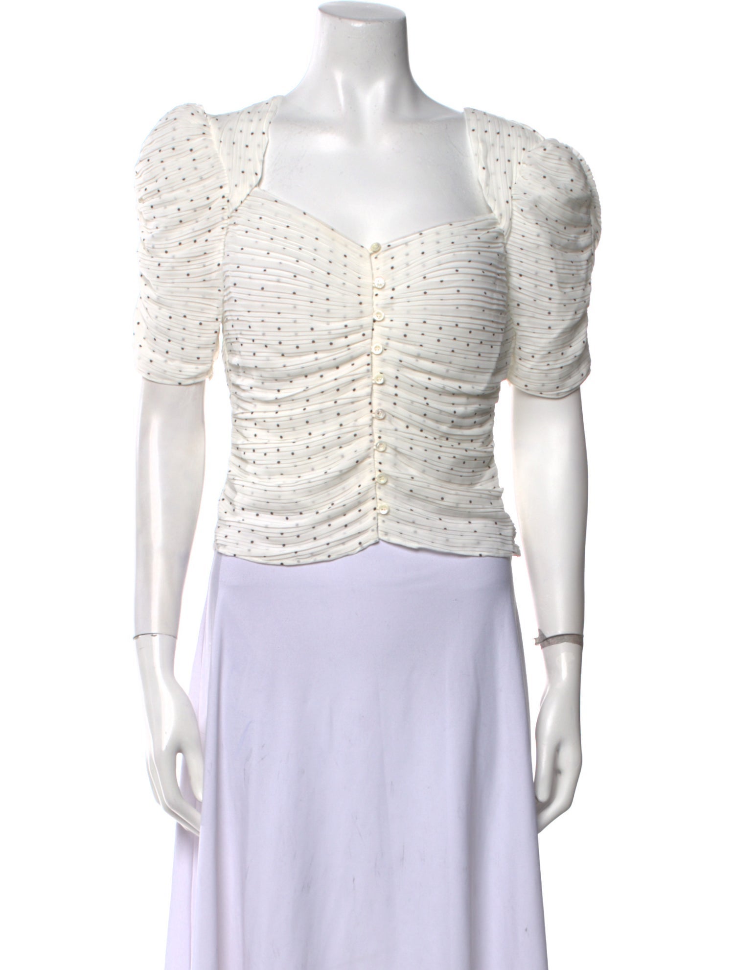 FRAME Square Neckline Short Sleeve Crop Top w/ Tags