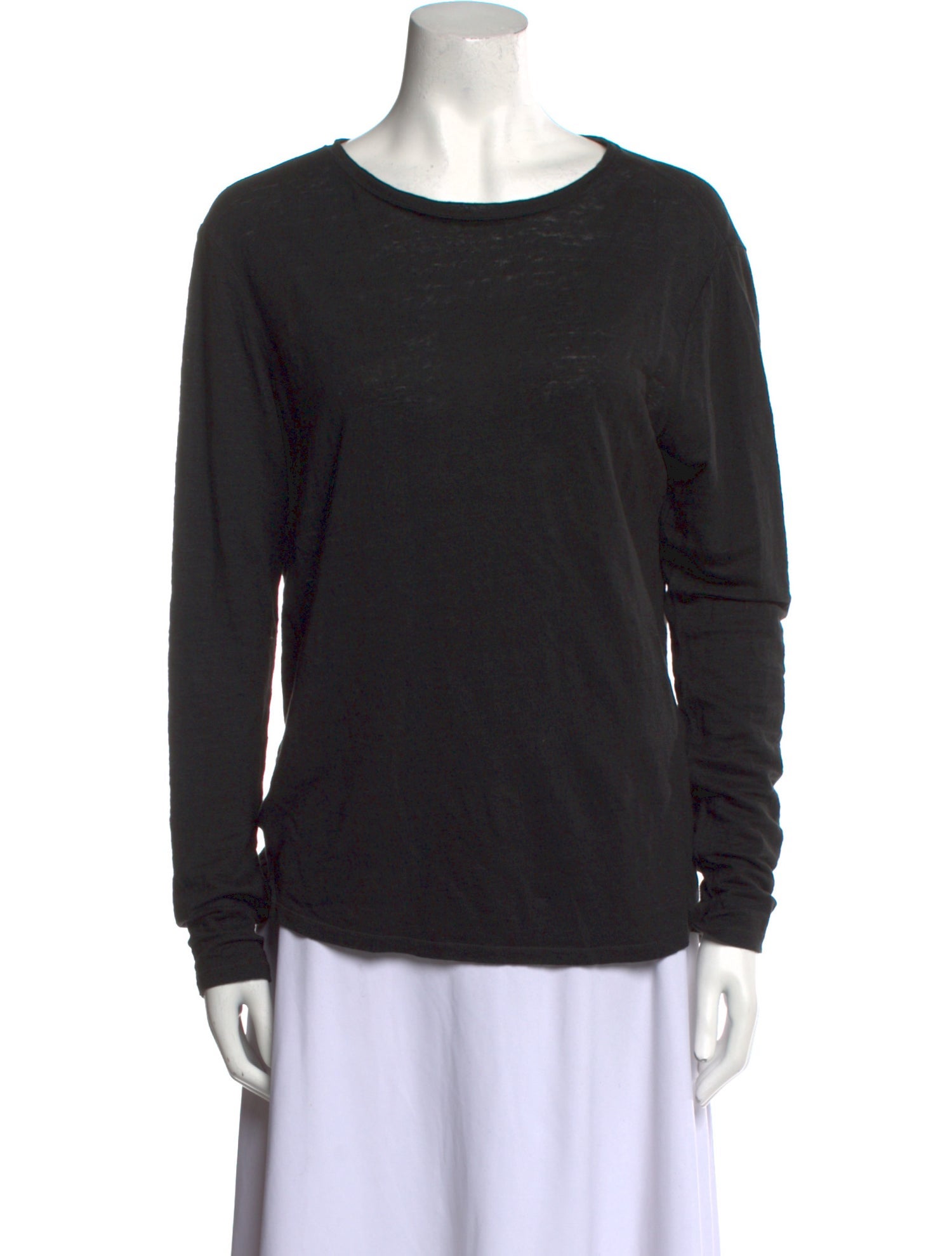 FRAME Linen Scoop Neck T-Shirt