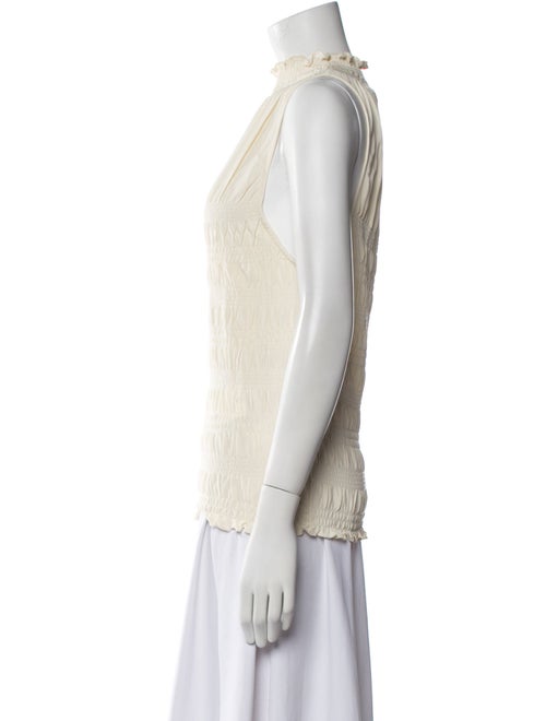 FRAME Mock Neck Sleeveless Blouse