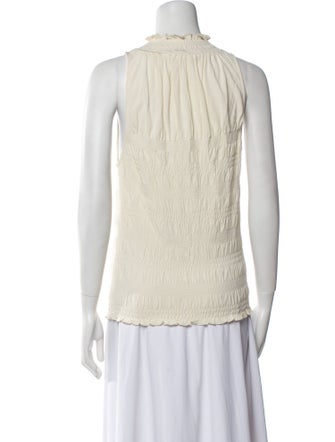 FRAME Mock Neck Sleeveless Blouse