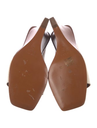 FRAME Canvas Leather Trim Embellishment Slides