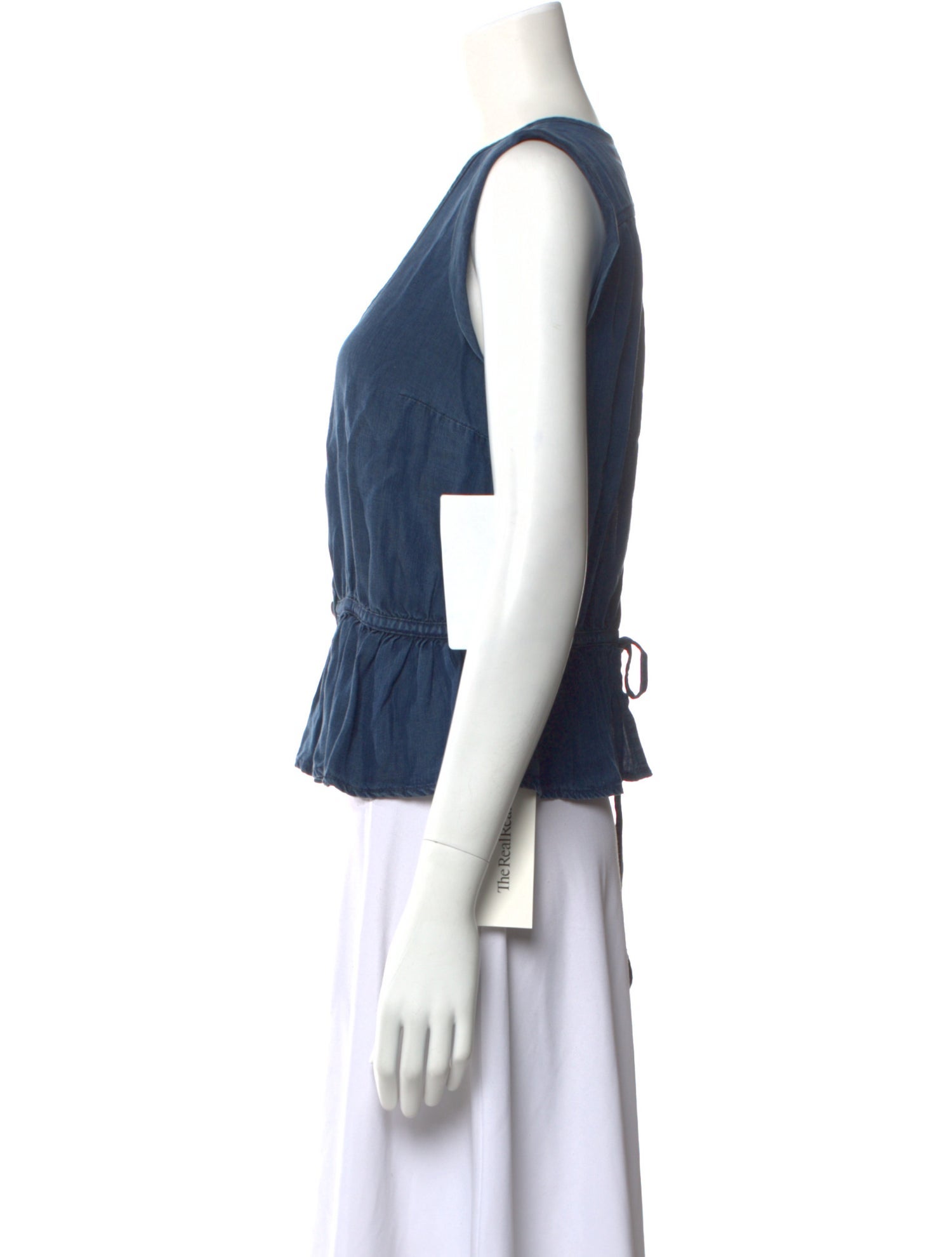 FRAME Scoop Neck Sleeveless Crop Top