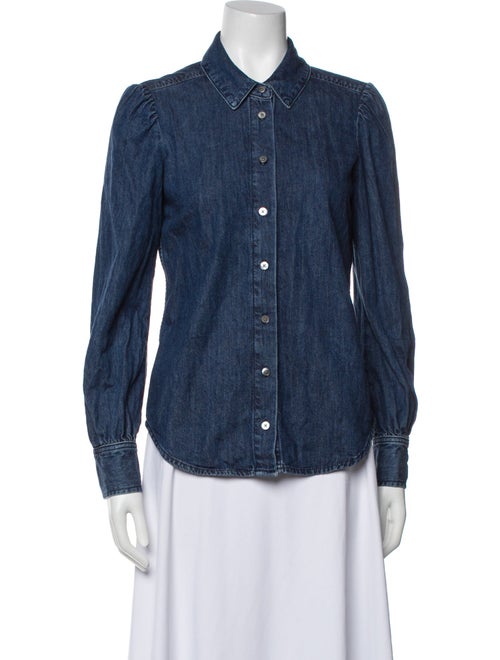 FRAME Long Sleeve Button-Up Top