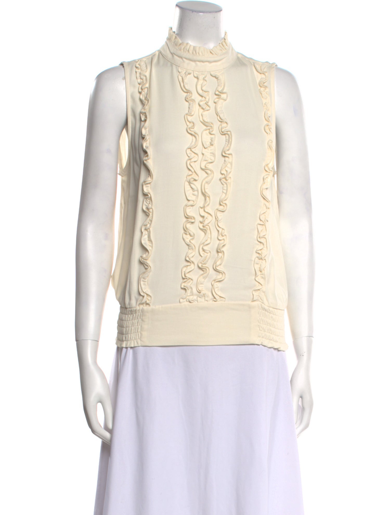 FRAME Mock Neck Sleeveless Top