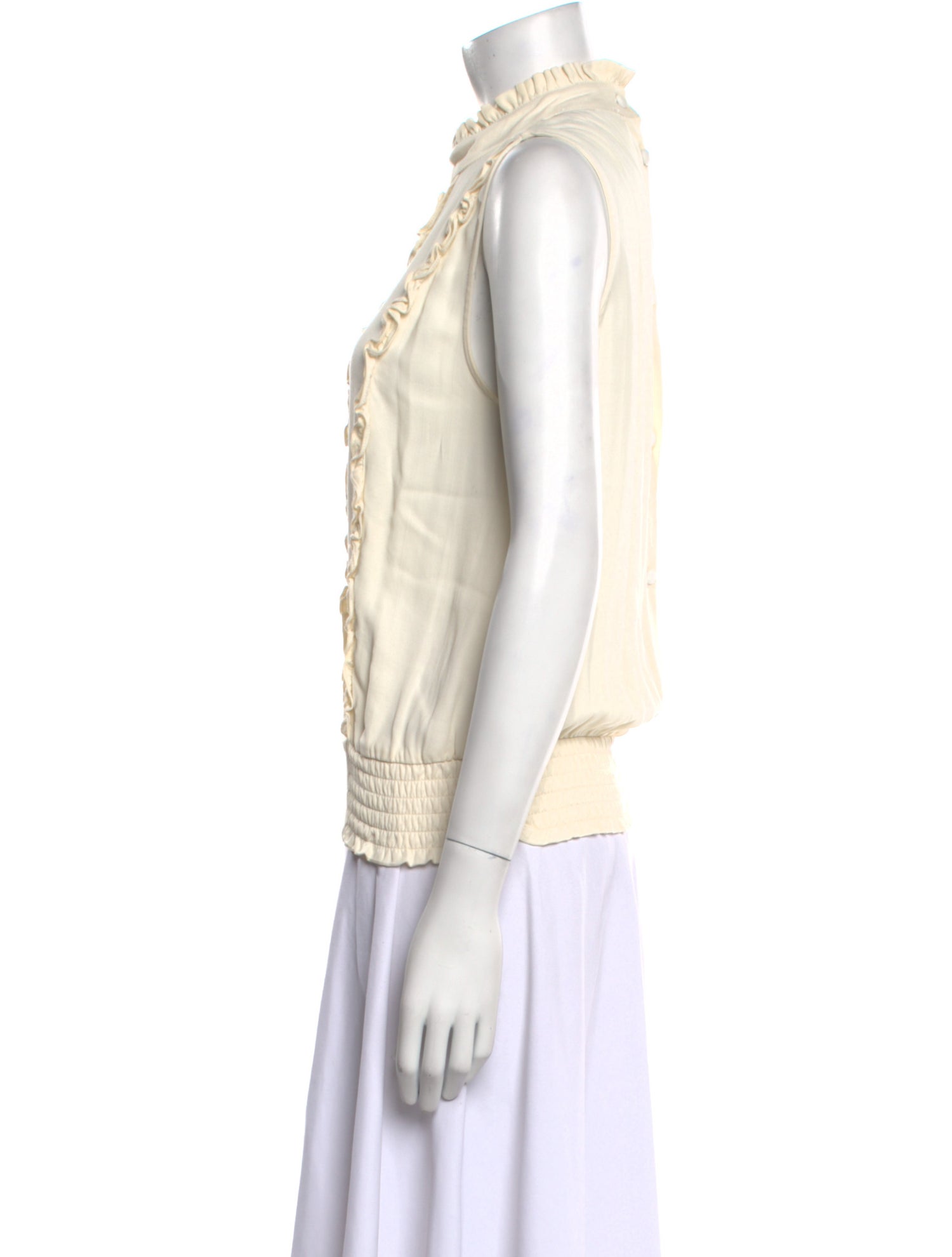 FRAME Mock Neck Sleeveless Top