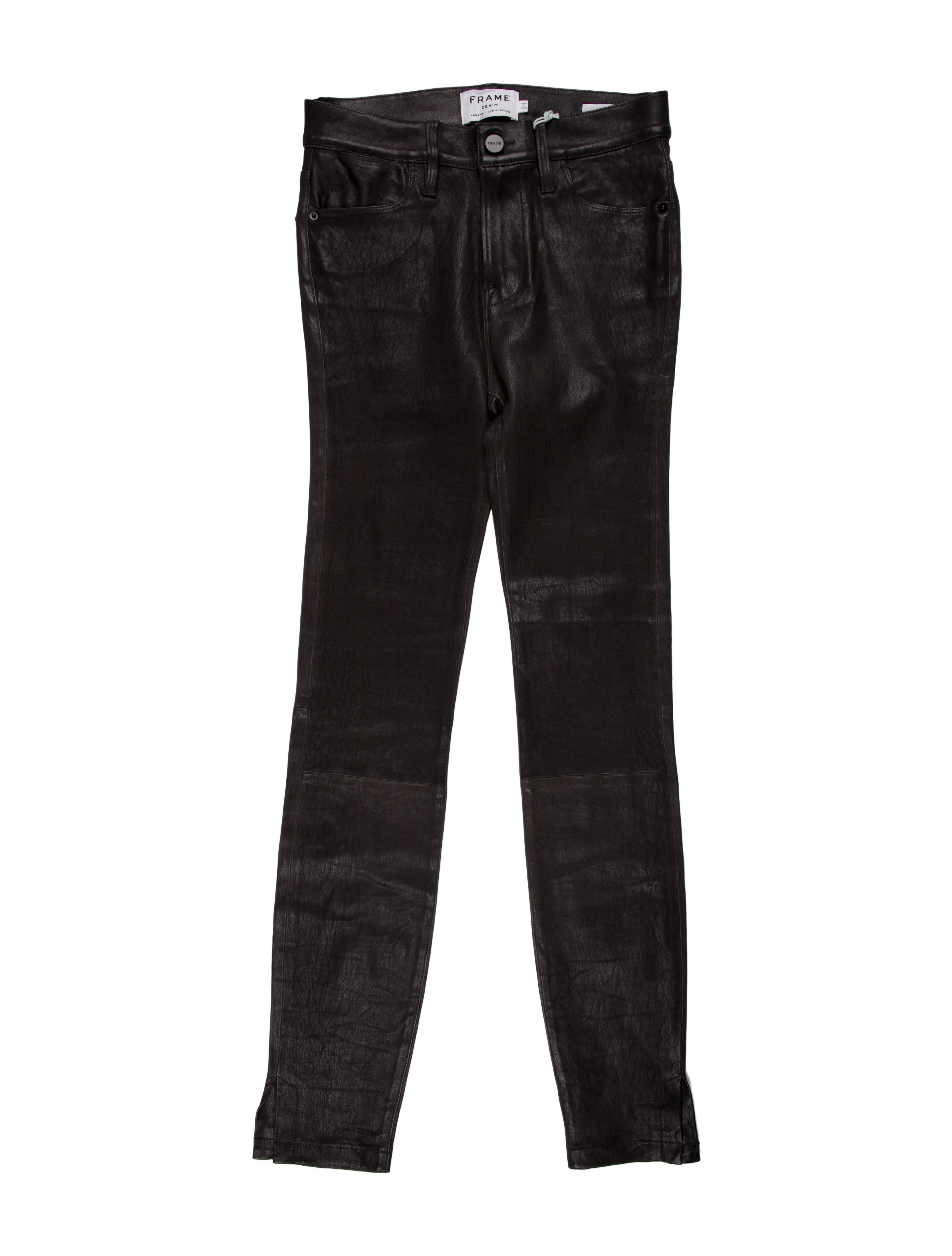 FRAME Lamb Leather Skinny Leg Pants