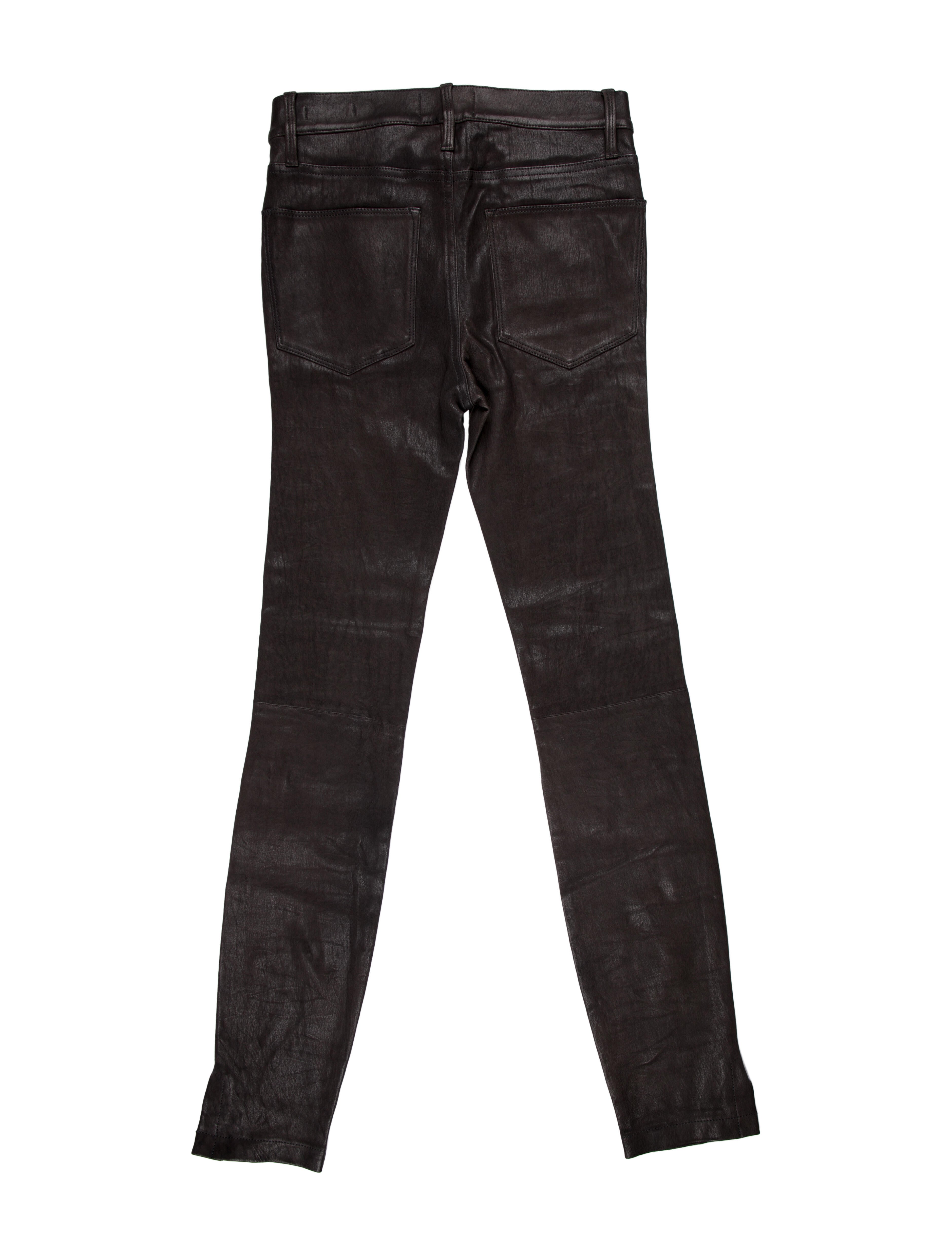 FRAME Lamb Leather Skinny Leg Pants