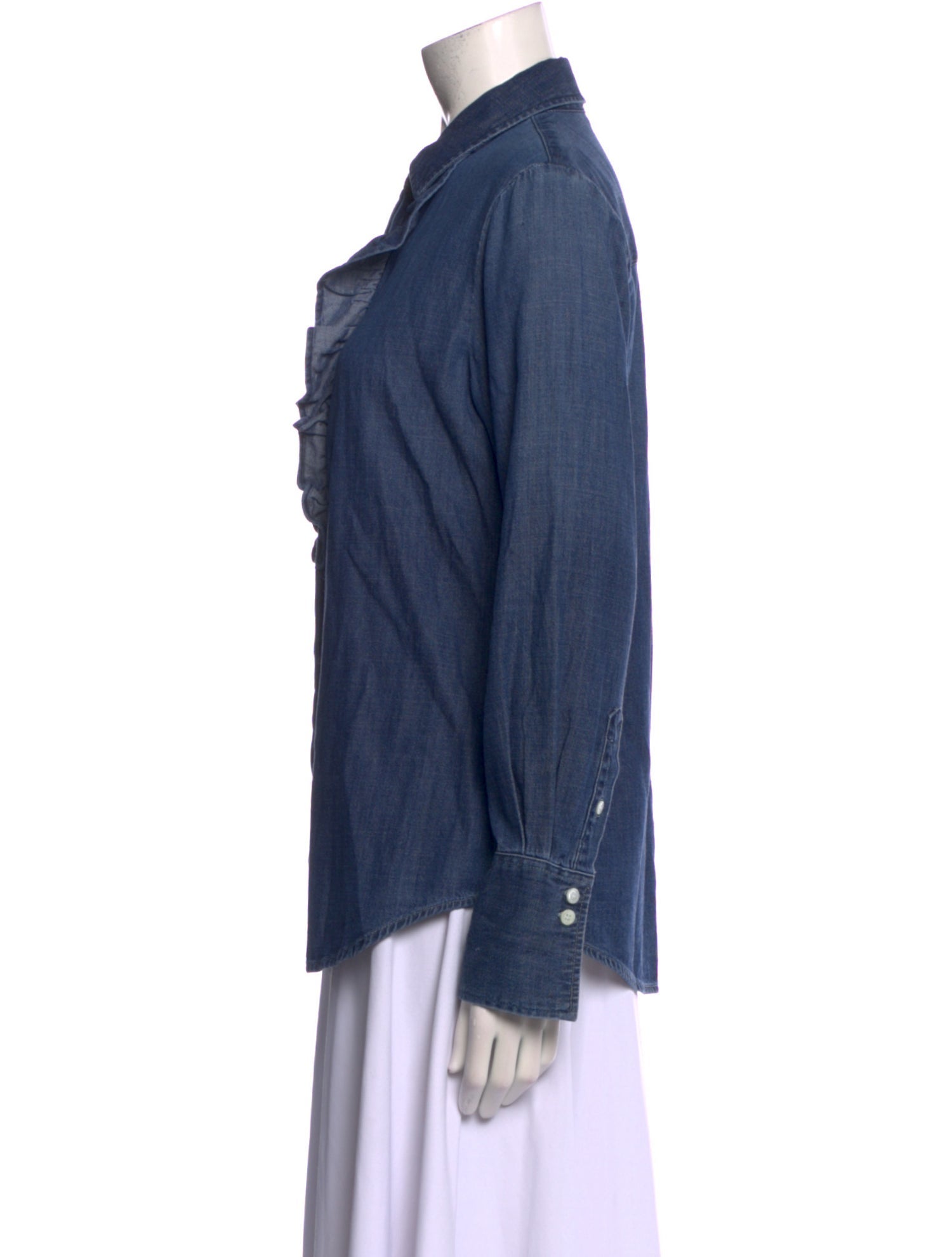 FRAME Long Sleeve Button-Up Top