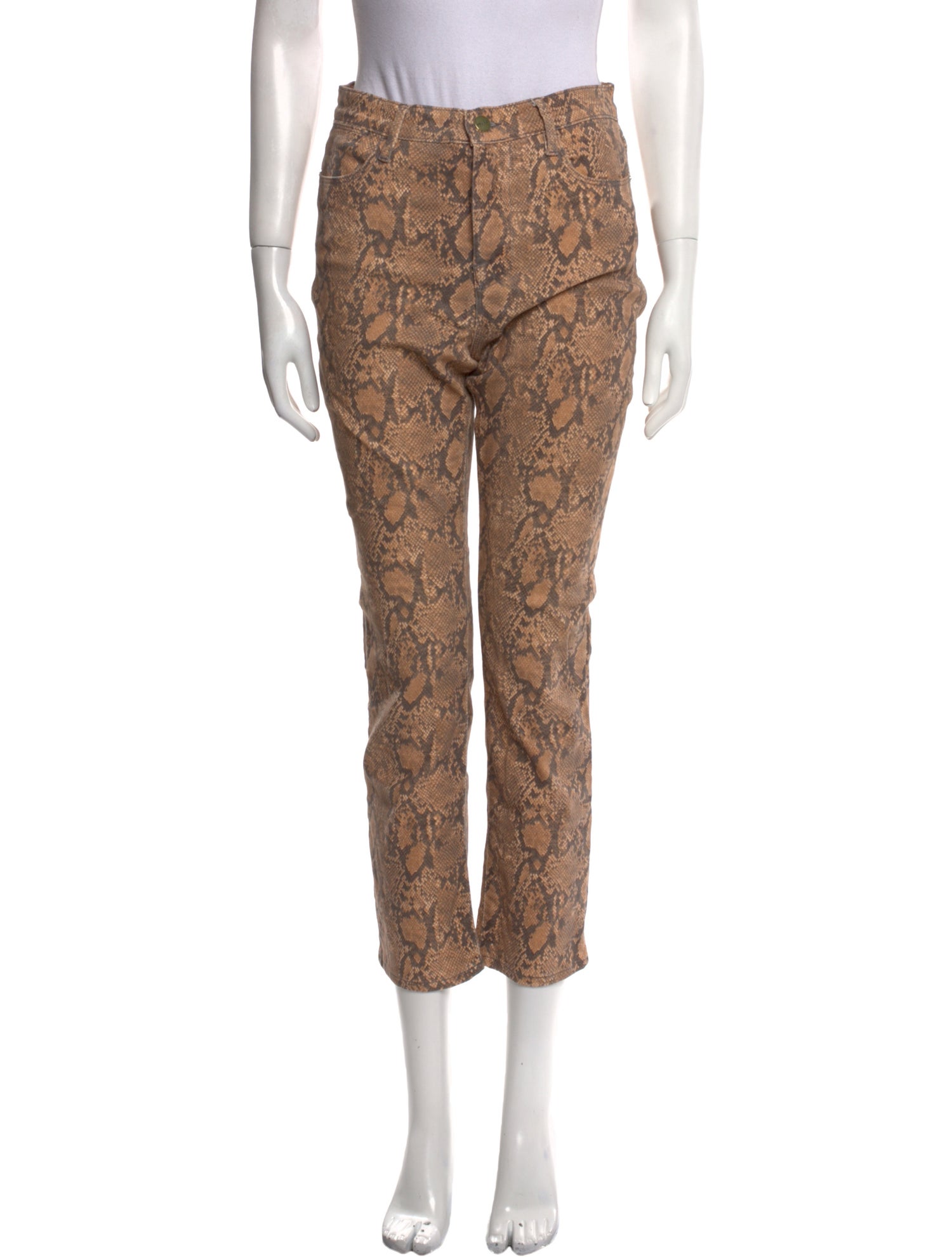 FRAME Animal Print Straight Leg Pants