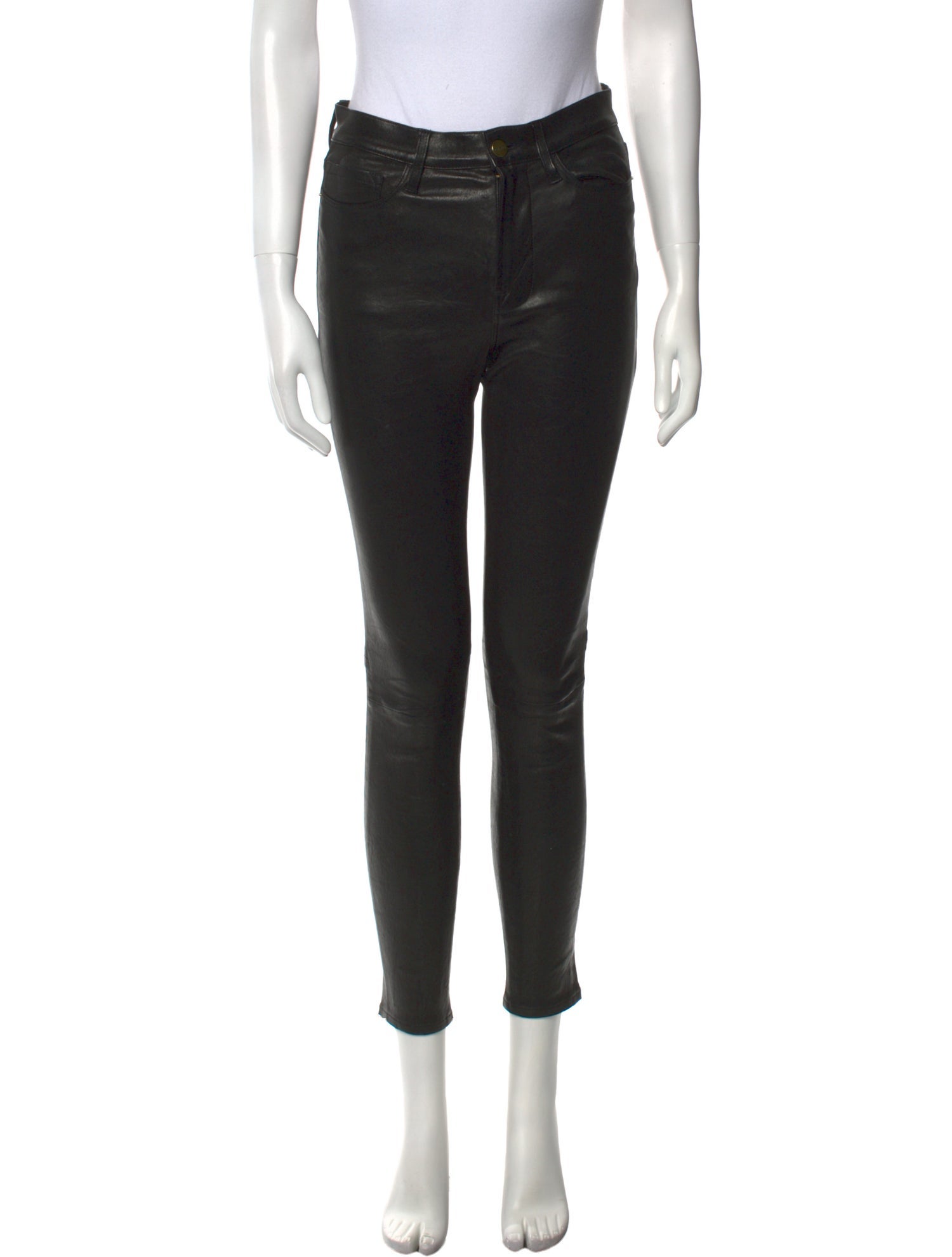 FRAME Lamb Leather Skinny Leg Pants