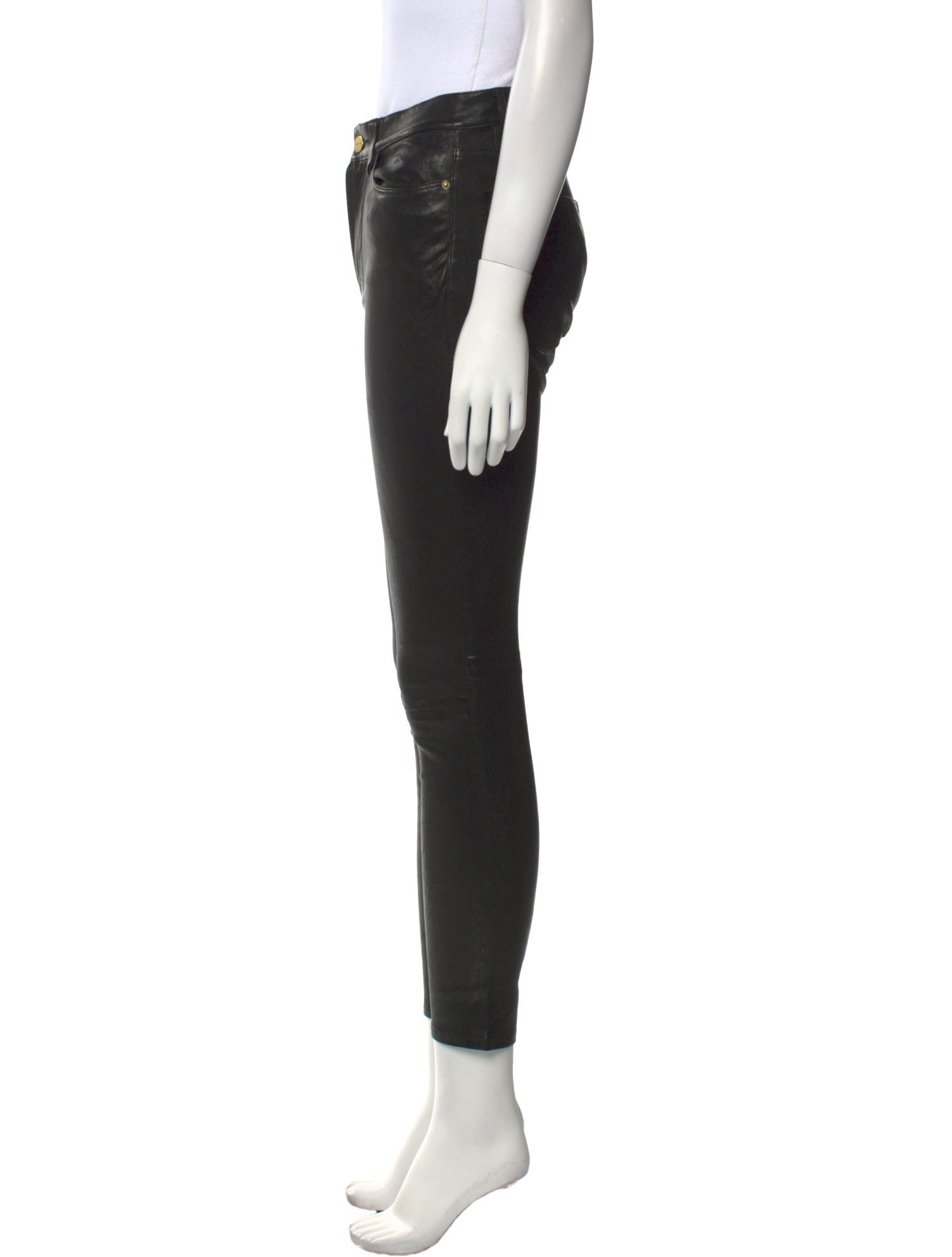 FRAME Lamb Leather Skinny Leg Pants