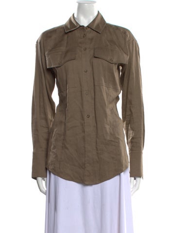 Frame Tops Long Sleeve Button-Up Top S