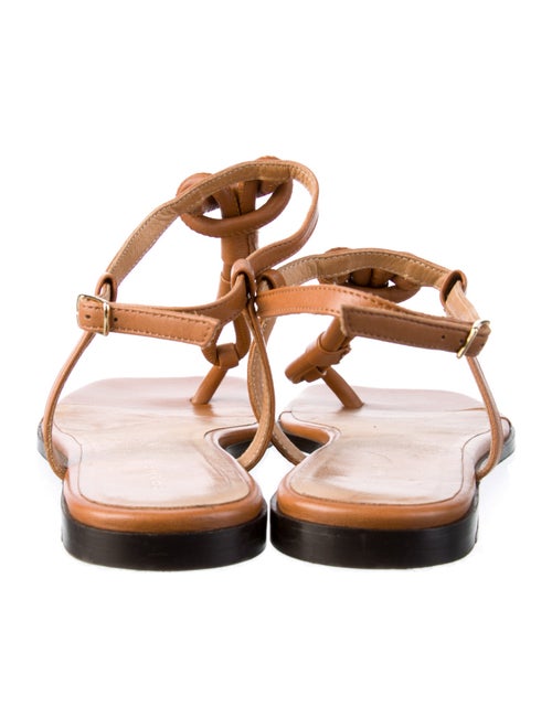 FRAME Leather T-Strap Sandals