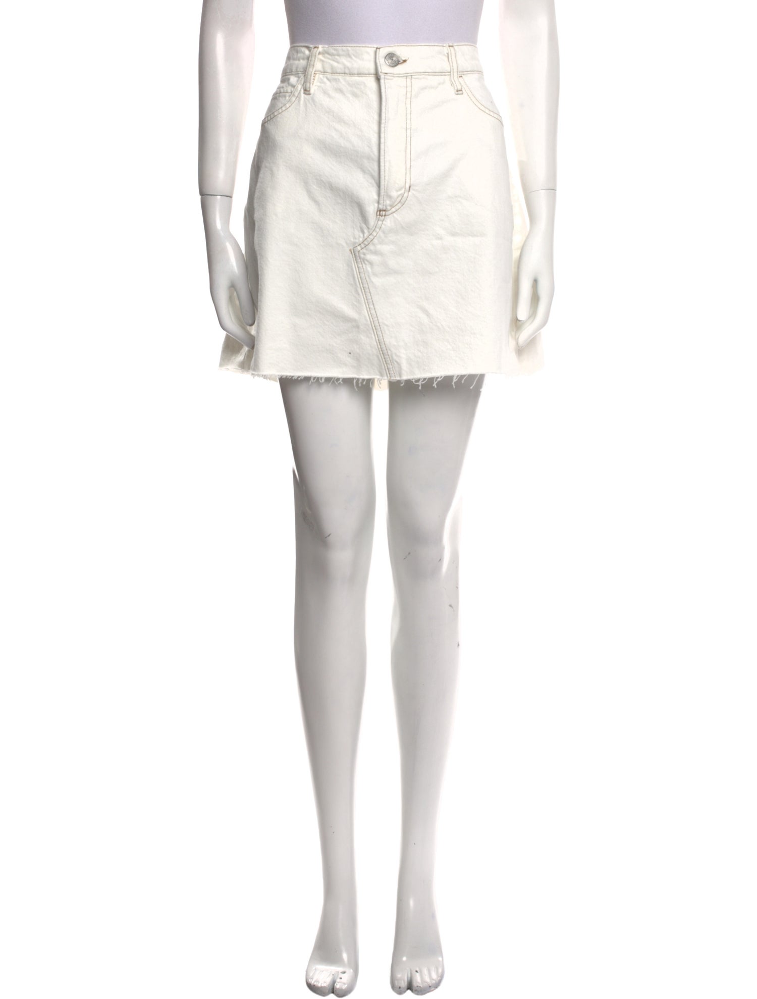 FRAME Distressed Accents Mini Skirt