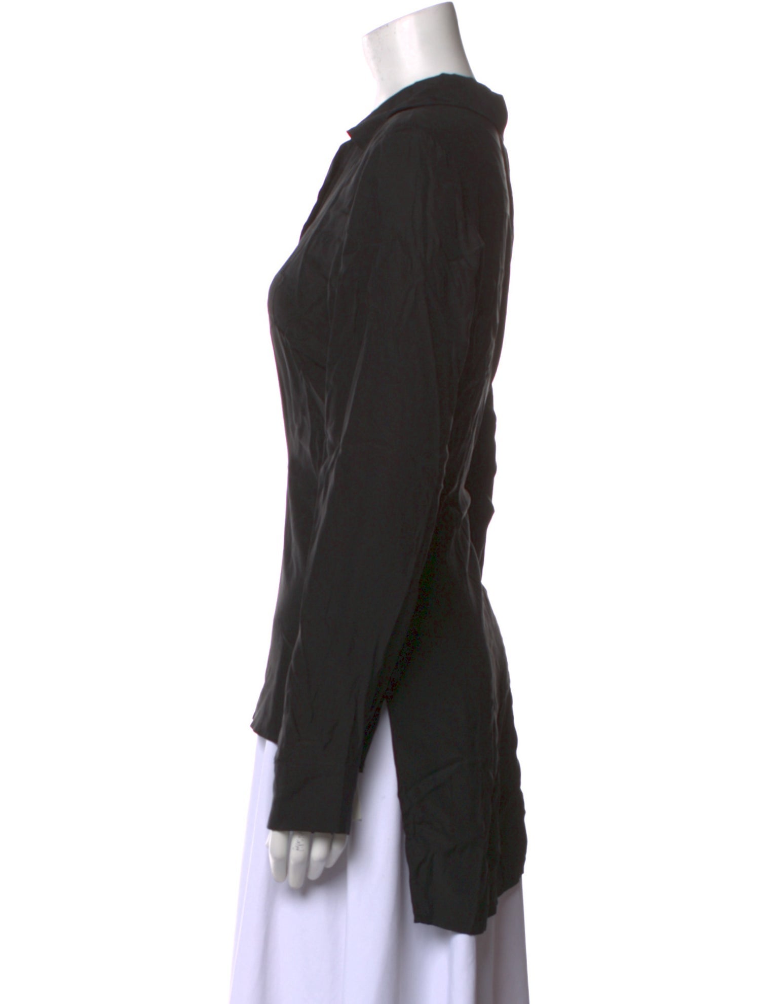 FRAME Silk V-Neck Blouse