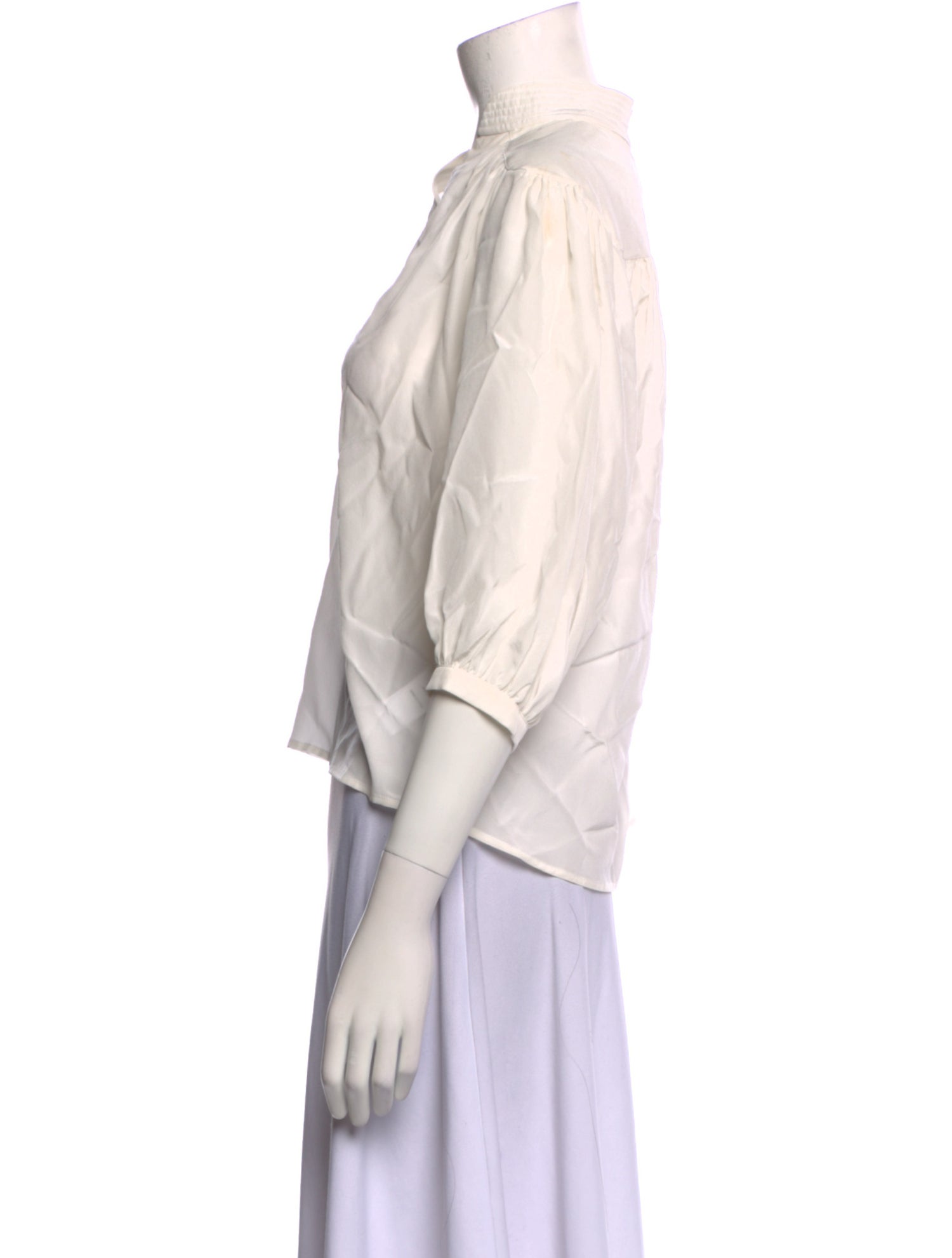 FRAME Silk V-Neck Blouse