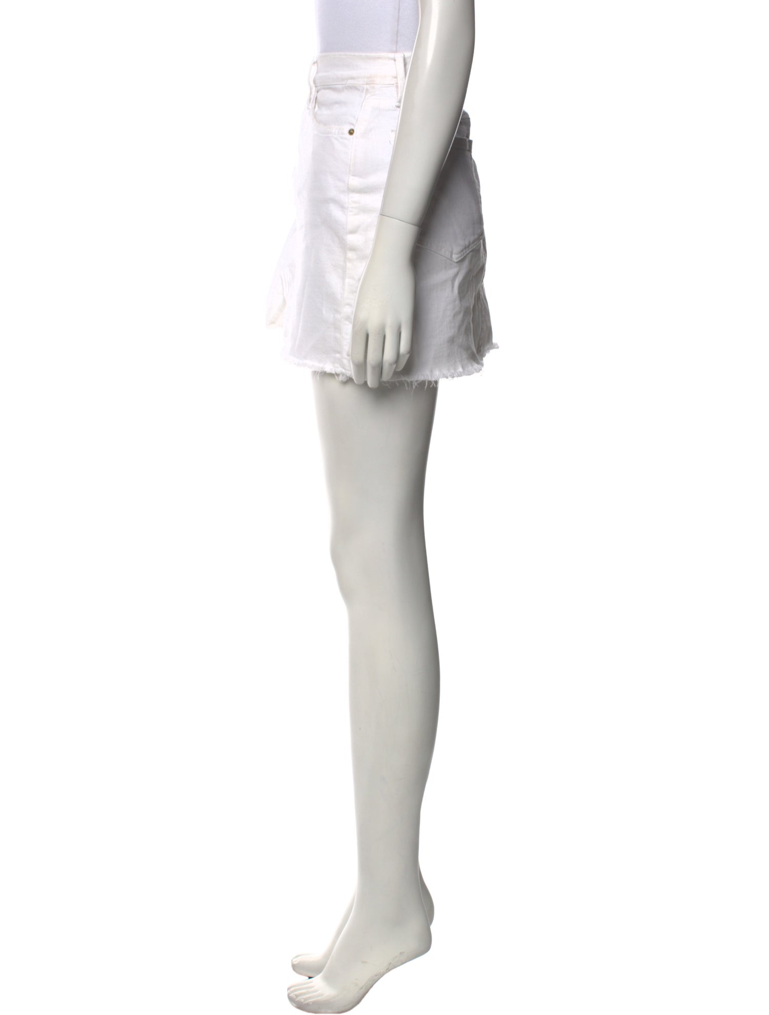 FRAME Raw-Edge Trim Mini Skirt