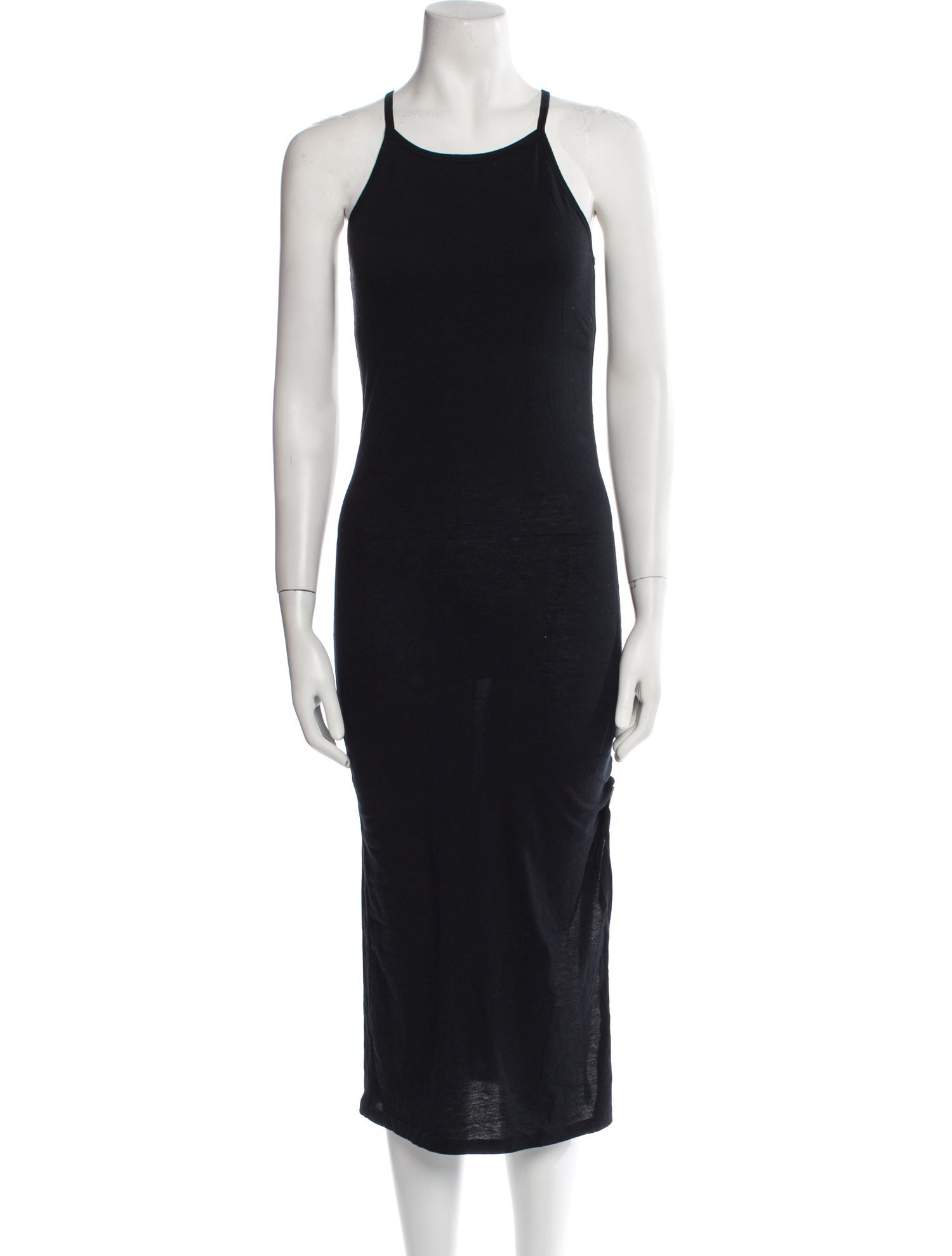 FRAME Scoop Neck Midi Length Dress