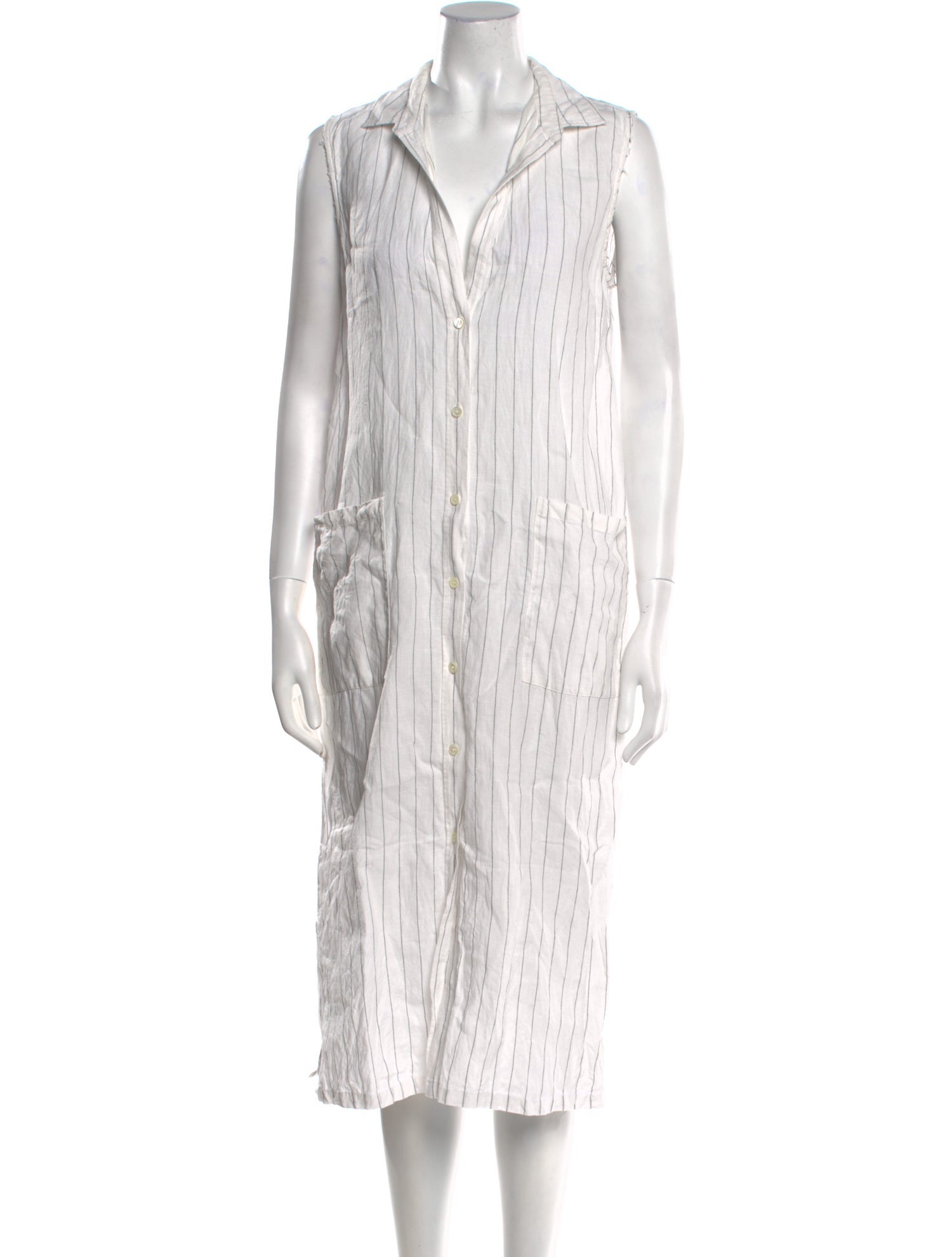 FRAME Linen Midi Length Dress