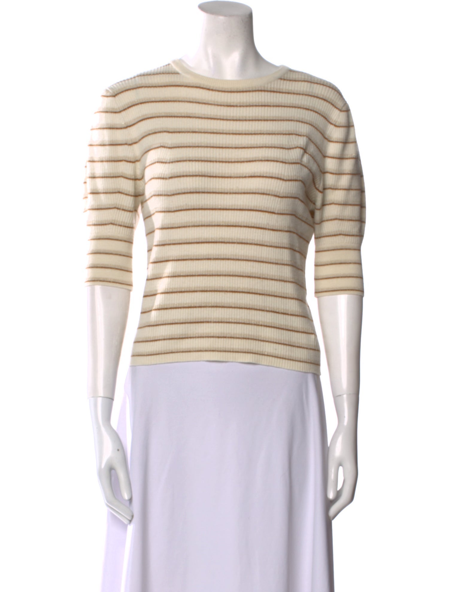 FRAME Striped Bateau Neckline Top