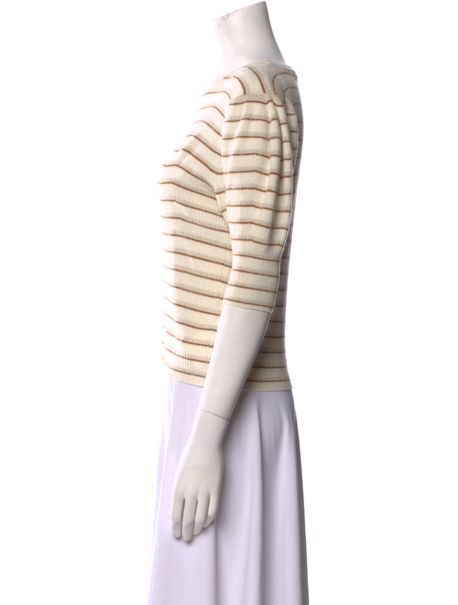 FRAME Striped Bateau Neckline Top