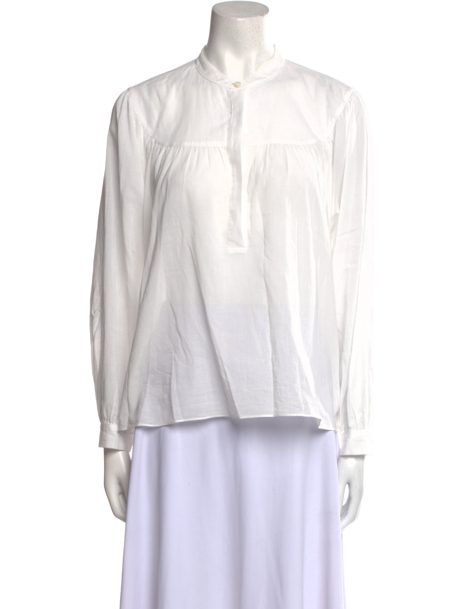 FRAME Mock Neck Long Sleeve Blouse