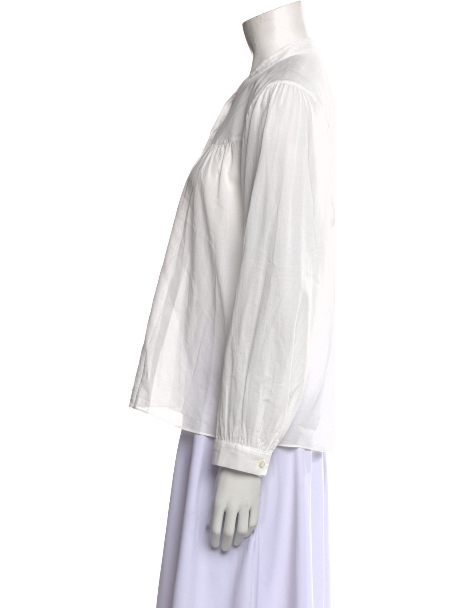 FRAME Mock Neck Long Sleeve Blouse