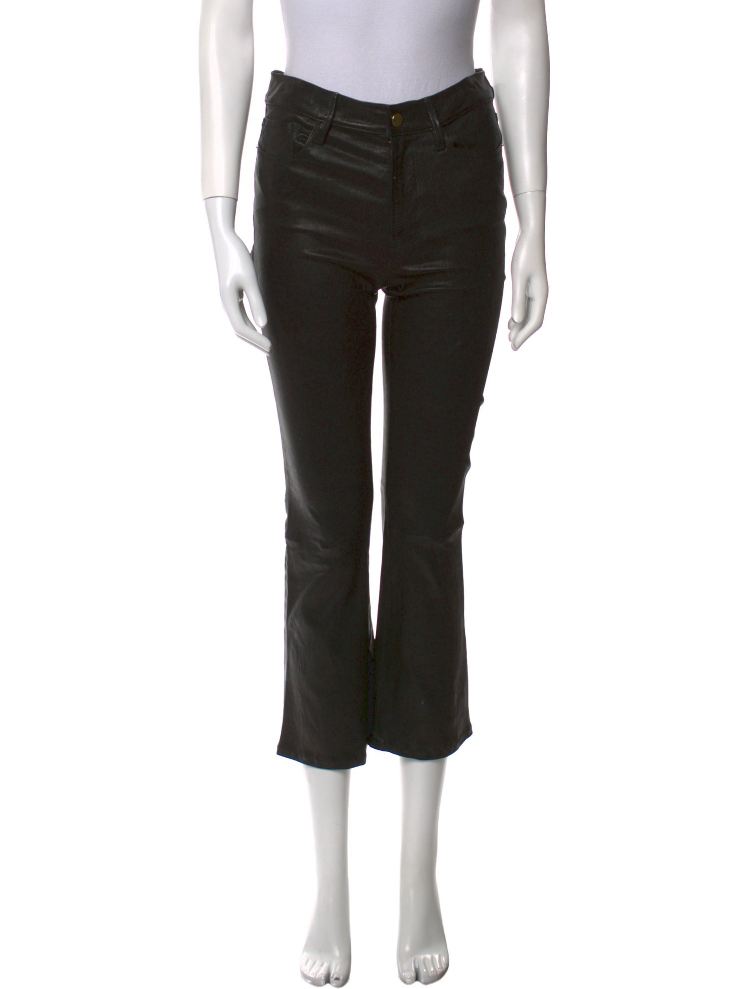 FRAME Lamb Leather Straight Leg Pants