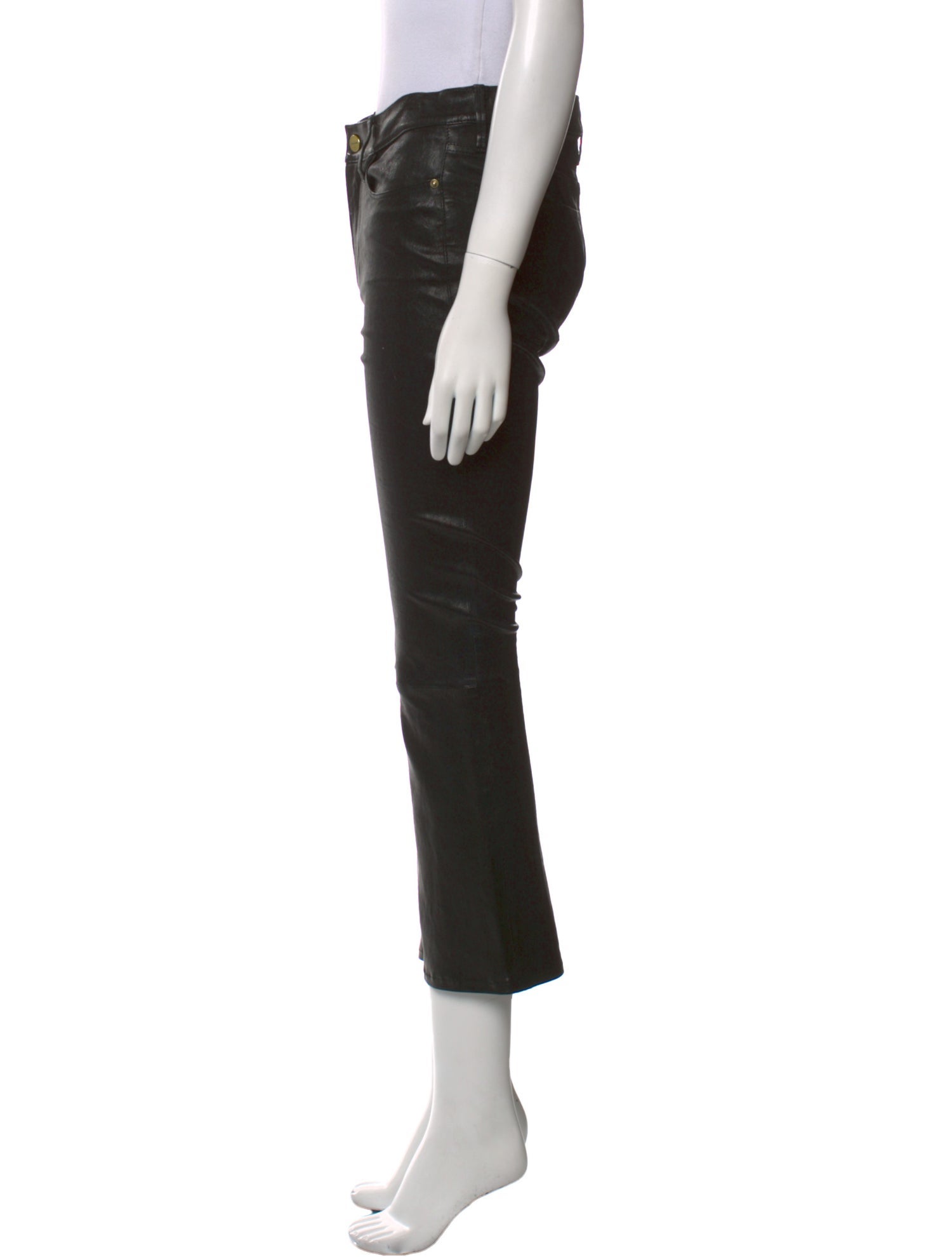 FRAME Lamb Leather Straight Leg Pants