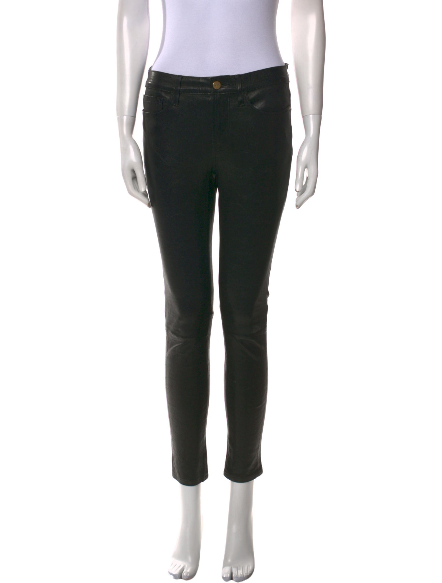 FRAME Lamb Leather Skinny Leg Pants