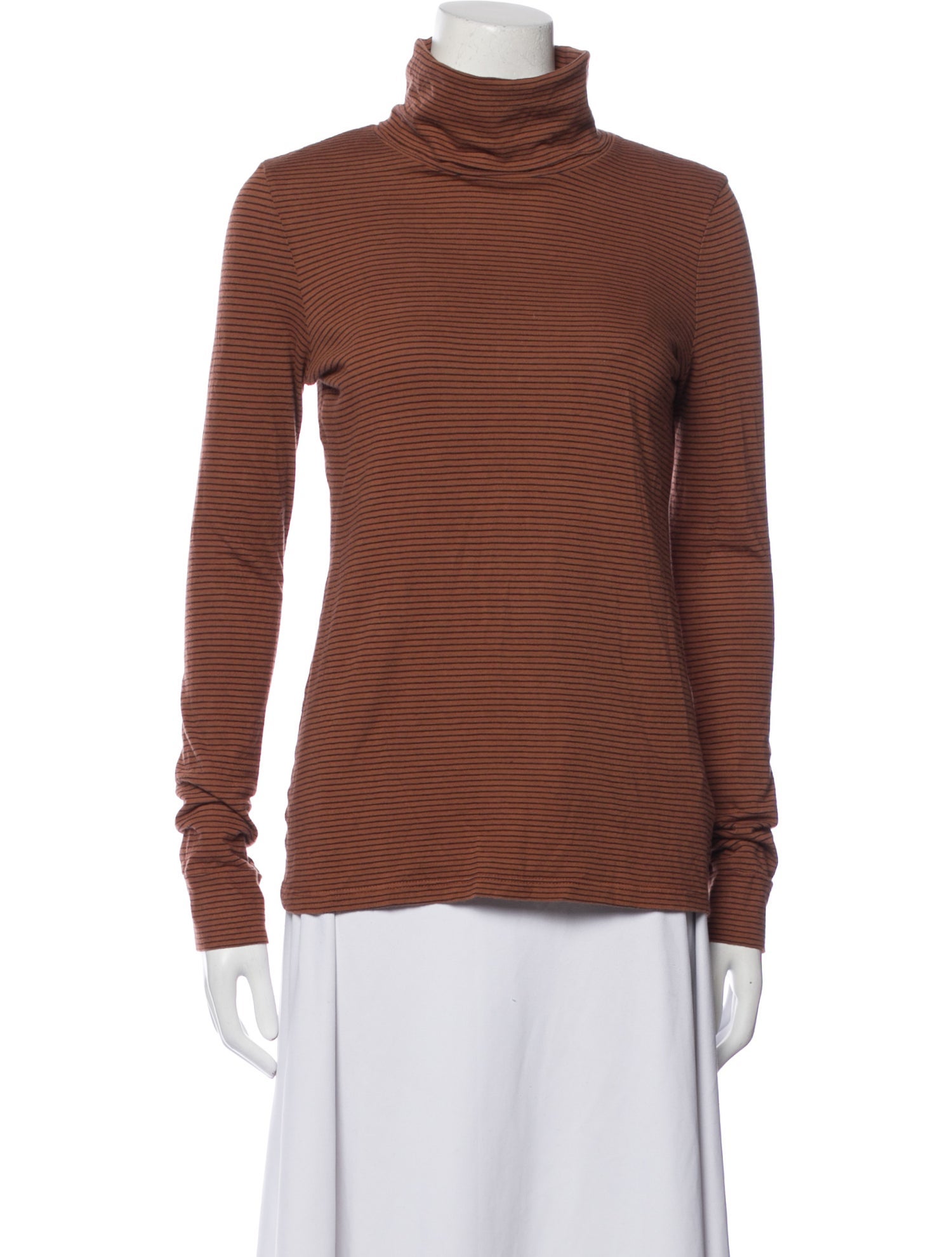 FRAME Striped Turtleneck Top