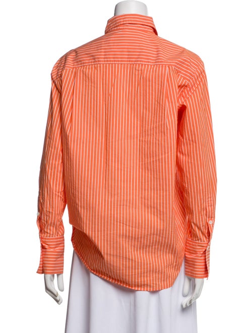 FRAME Striped Long Sleeve Button-Up Top