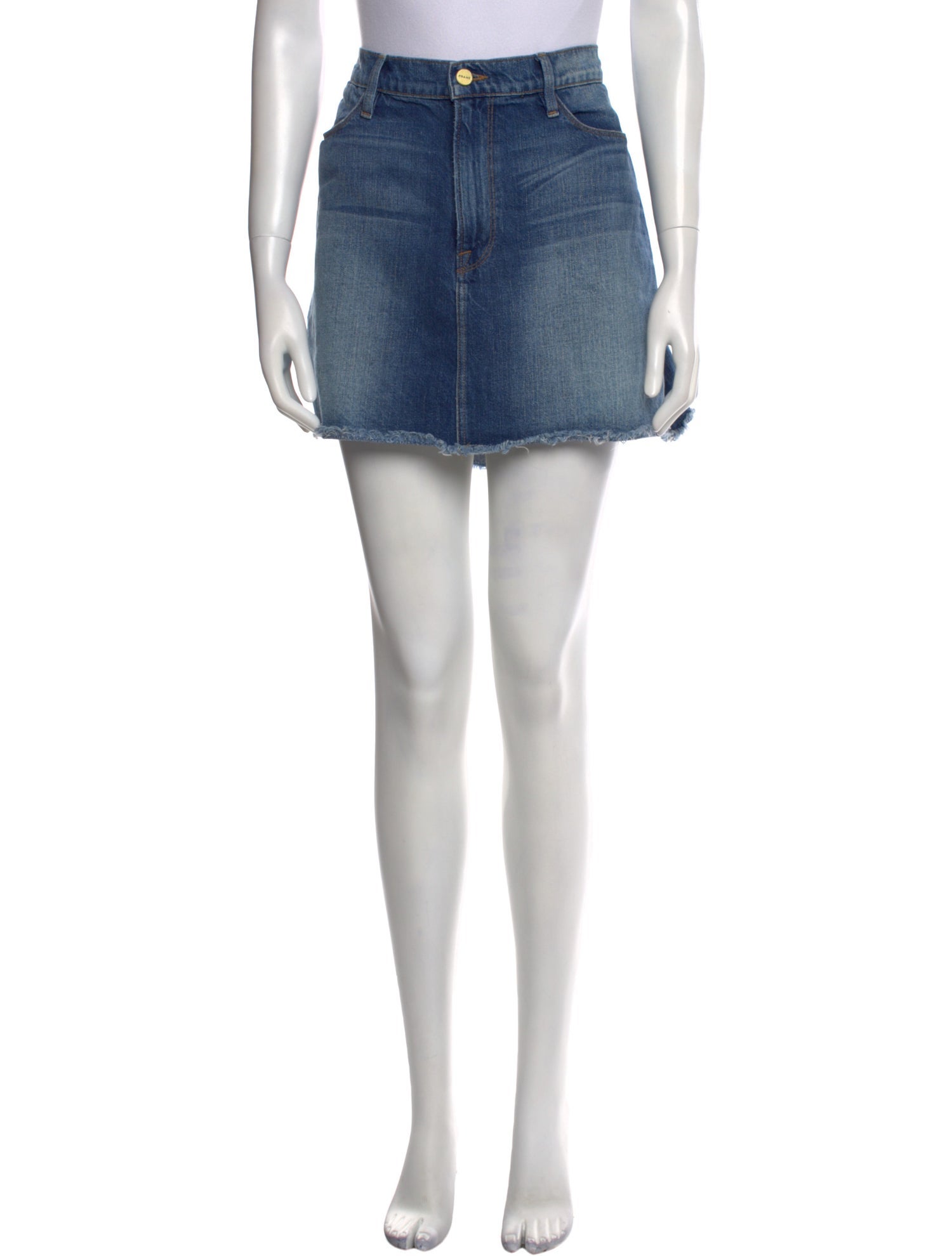 FRAME Distressed Accents Mini Skirt