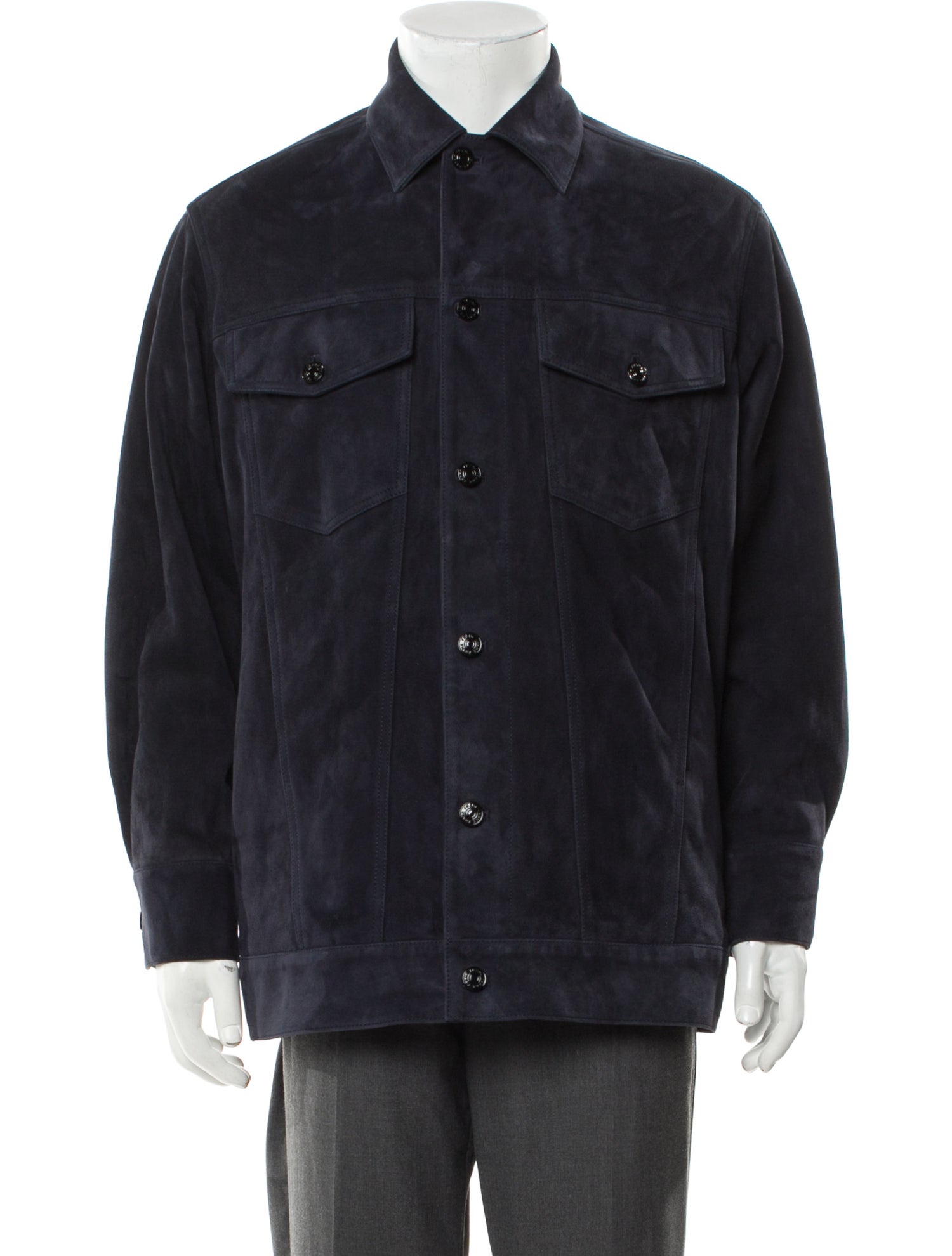 FRAME Lamb Leather Trucker Jacket