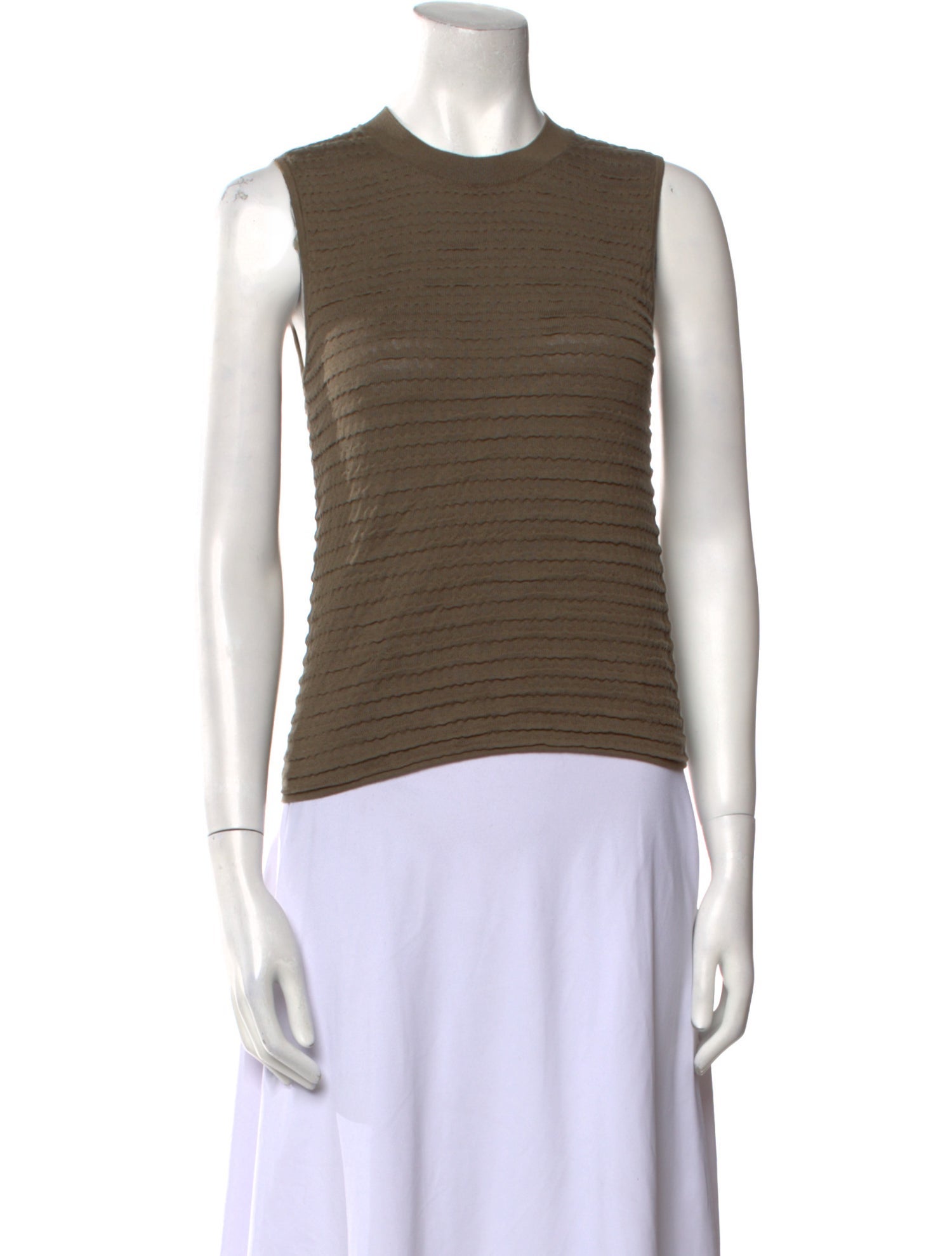 FRAME Silk Crew Neck Top