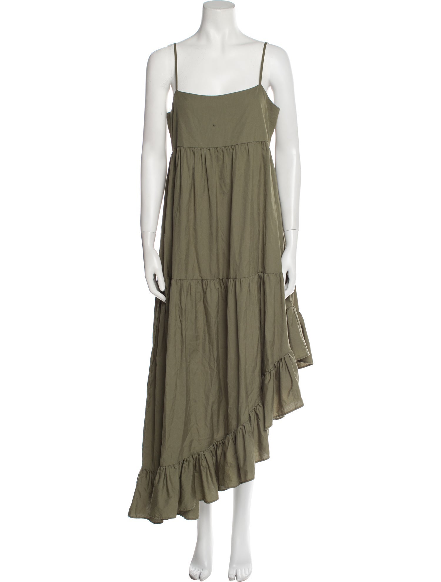 FRAME Square Neckline Long Dress