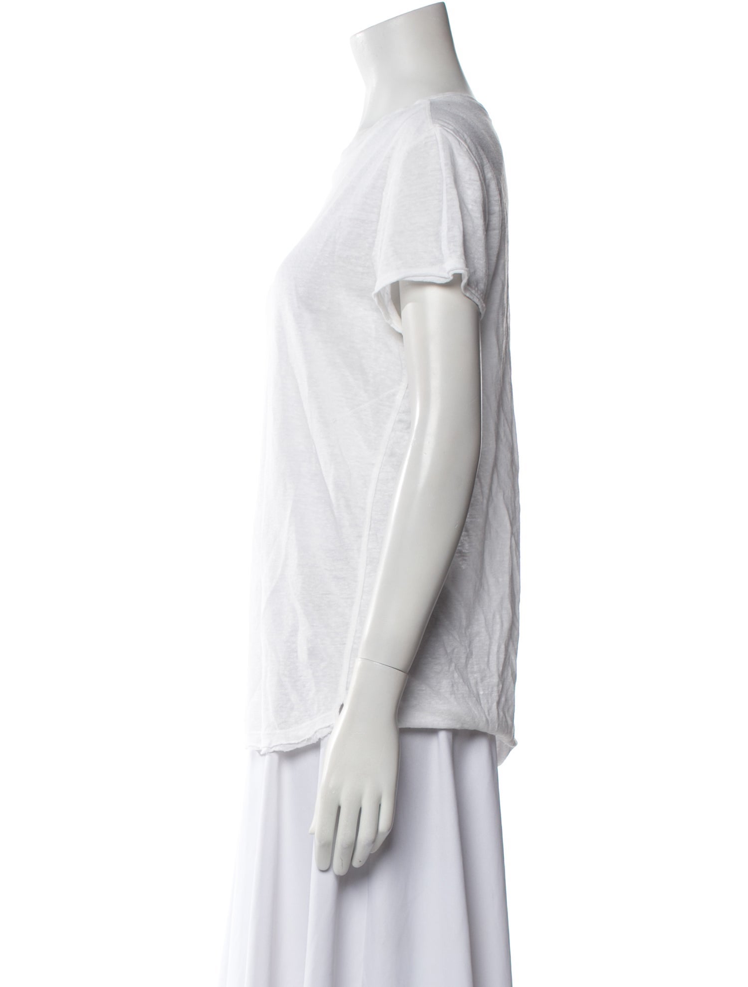 FRAME Scoop Neck Short Sleeve T-Shirt