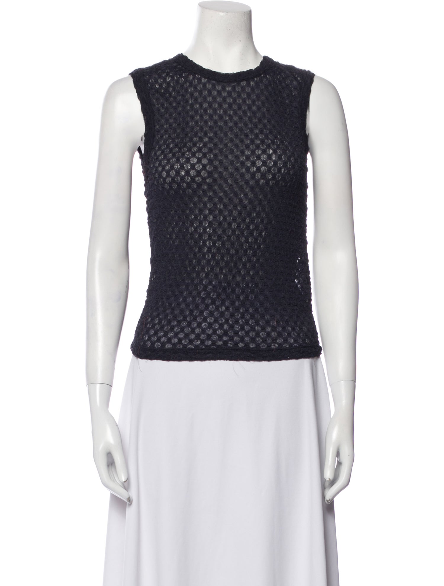 FRAME Polka Dot Print Crew Neck Top