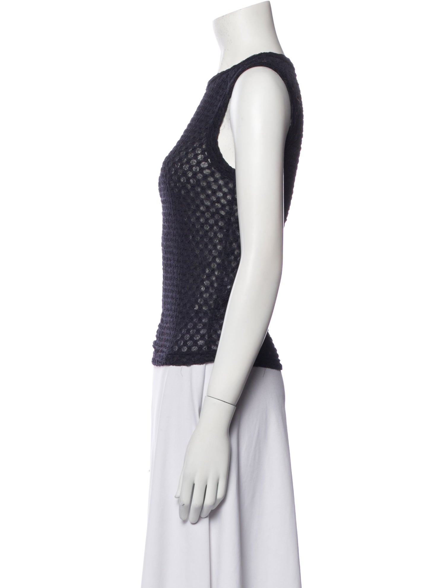 FRAME Polka Dot Print Crew Neck Top