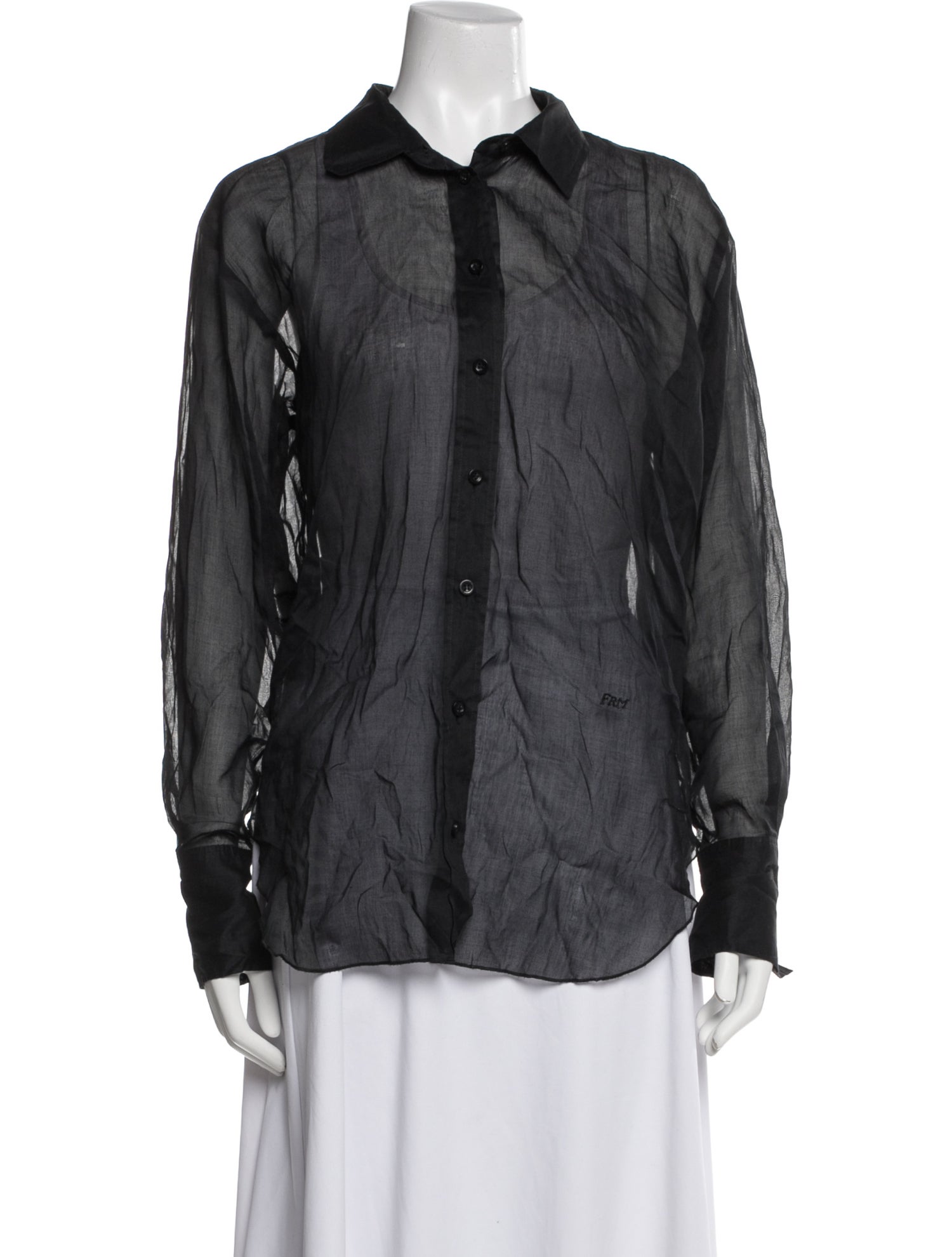 FRAME Long Sleeve Button-Up Top