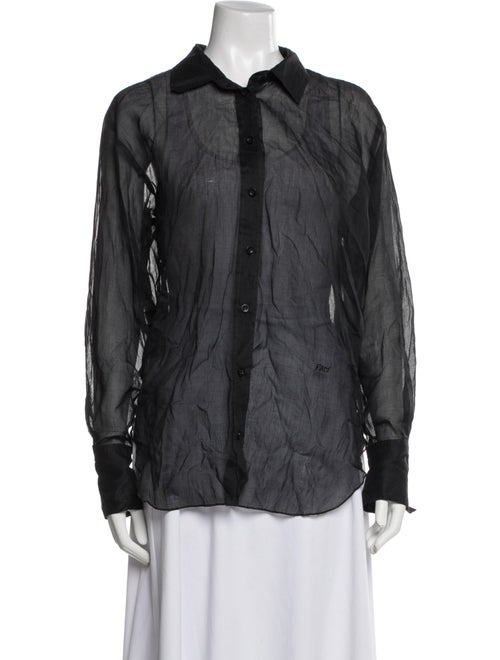 FRAME Long Sleeve Button-Up Top