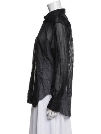 FRAME Long Sleeve Button-Up Top