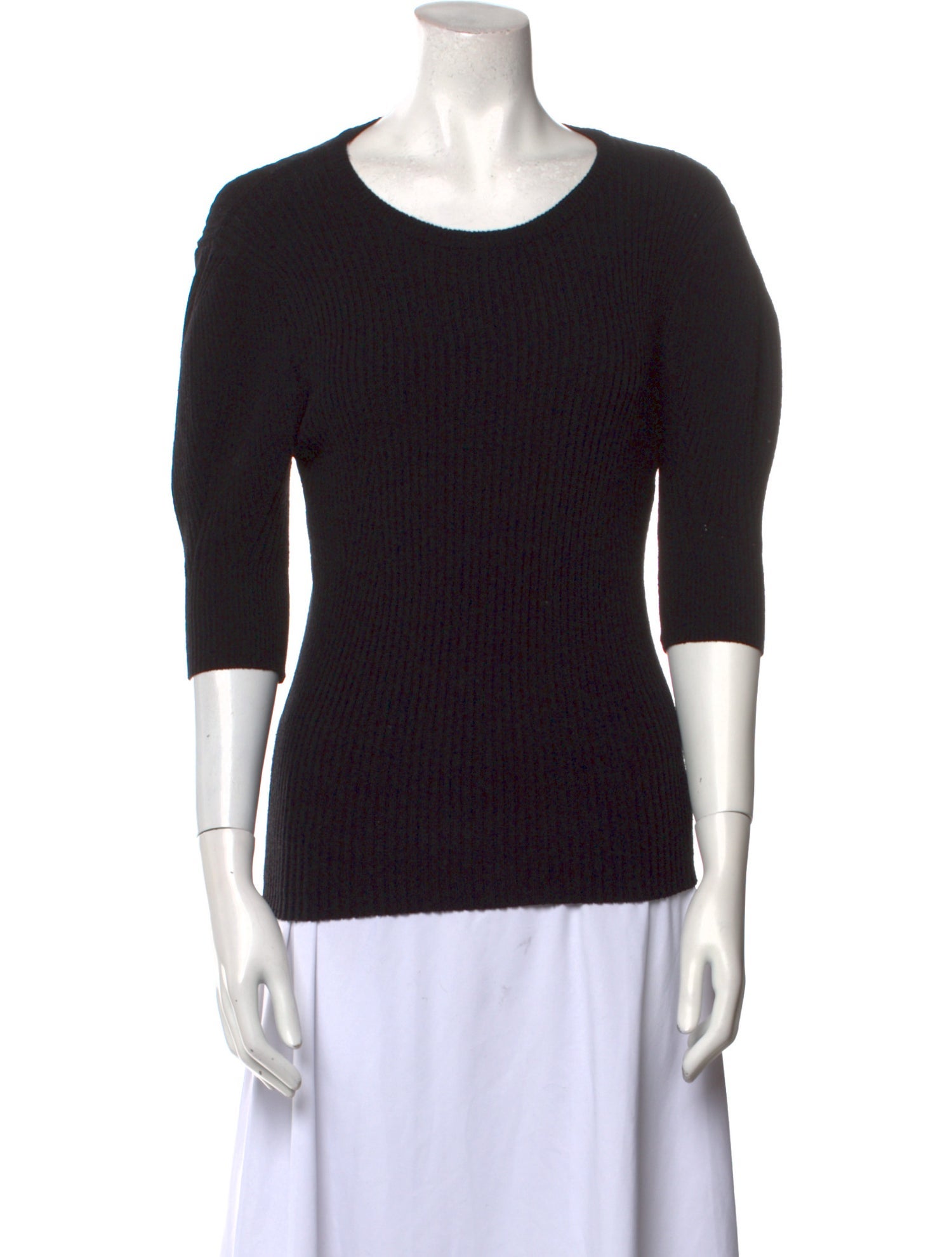 FRAME Scoop Neck Three-Quarter Sleeve T-Shirt