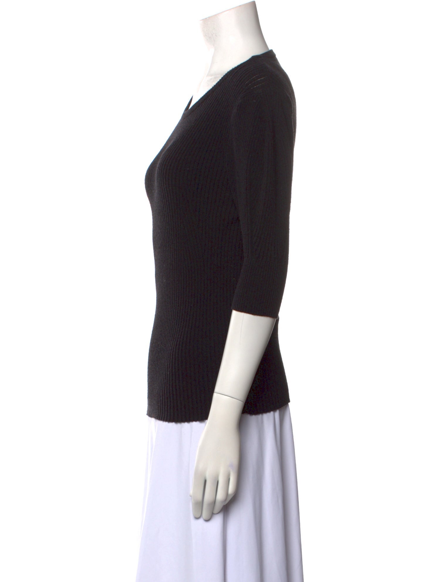 FRAME Scoop Neck Three-Quarter Sleeve T-Shirt