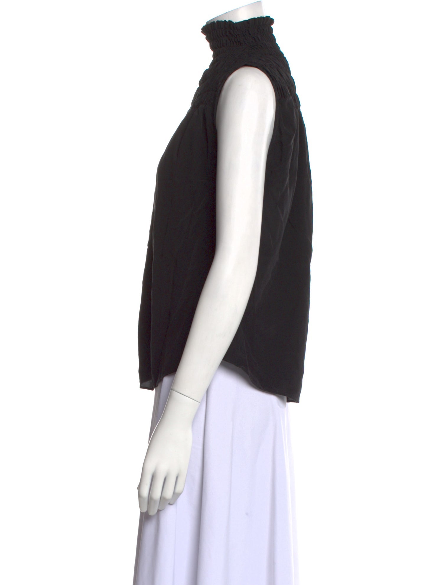 FRAME Silk Turtleneck Blouse