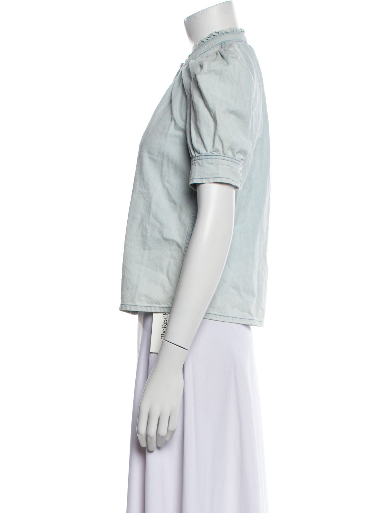 FRAME Mock Neck Short Sleeve Top