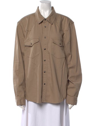 FRAME Long Sleeve Button-Up Top