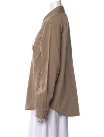 FRAME Long Sleeve Button-Up Top